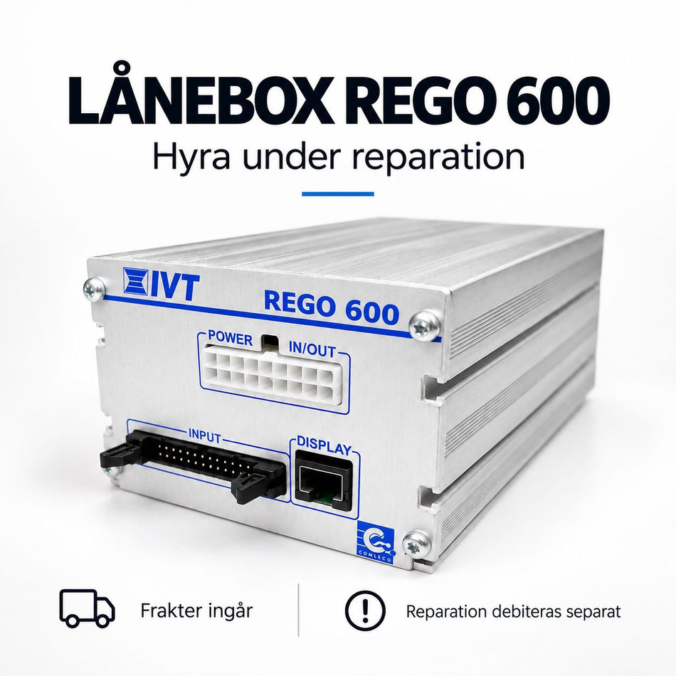 Lånebox Rego 600 - hyra under reparation inkl 4st frakter