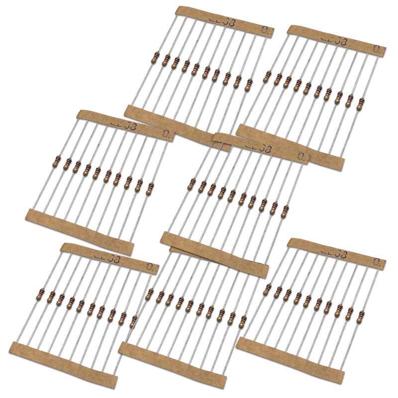 Startkit motstånd - 7 värden 70 st 220Ω-100kΩ 0.25W